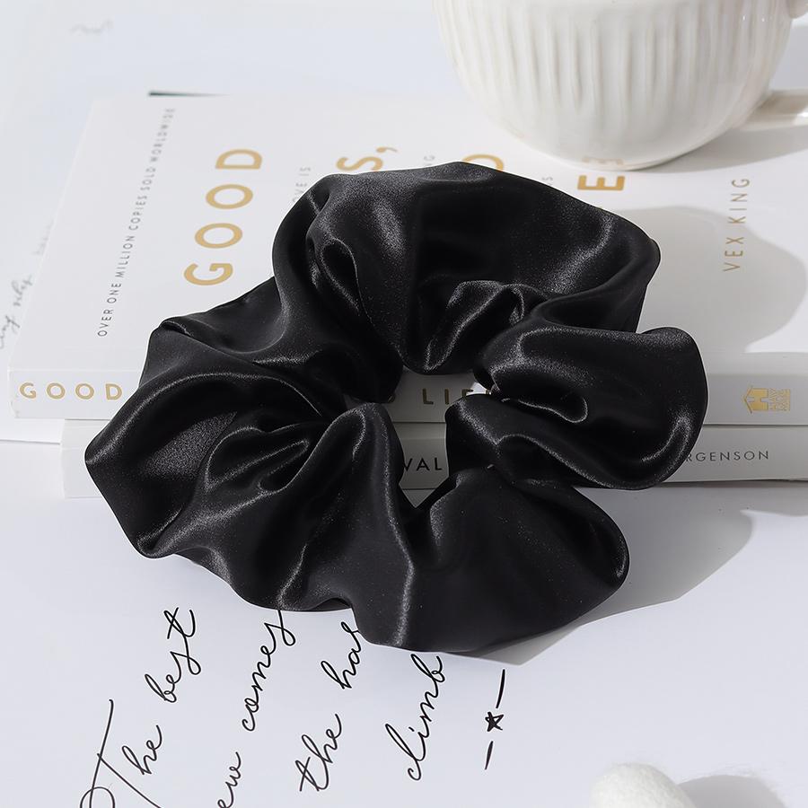 Custom logo 100% Mulberry 22momme 7cm Silk Scrunchies Hair Ties Hair Accessories for Girls