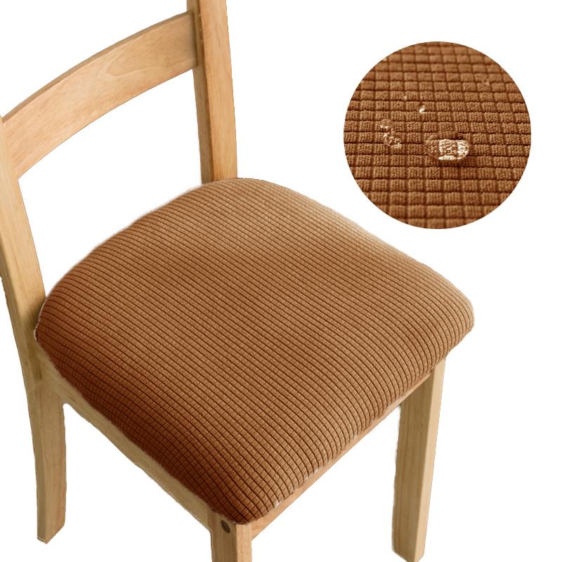 Чехлы на сиденья стульев для столовой из спандекса, жаккардовые, водонепроницаемые, съемные, моющиеся, эластичные, с мягкой обивкой, чехол для обеденного стула