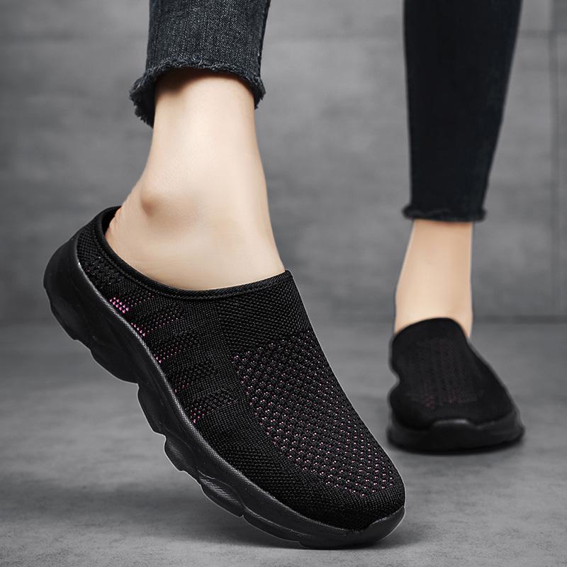 Летняя женская повседневная спортивная обувь 35–42 лет, дышащие модные женские полутапочки большого размера, сандалии