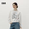 Semir X JUJU Women's Loose Fit Drop-Shoulder Graphic Sweatshirt