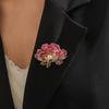 Женская брошь в форме пиона, искусственный жемчуг, стразы, декор, капающая масляная эмаль, полированное пальто, воротник, сумка, шарф, шляпа, украшение