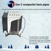 COOLSERVER R19 4U Серверный кулер для процессора 5 тепловых трубок Корпус для настольного ПК бесшумный вентилятор Для LGA2011 2066 115X Рабочая станция Компьютерный радиатор