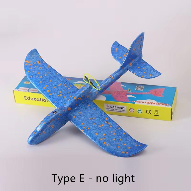 Электрический пенный планер Ручной запуск Самолет для метания со светодиодной подсветкой Автоматический полет Модель самолета Уличные детские игрушки Подарки для мальчиков