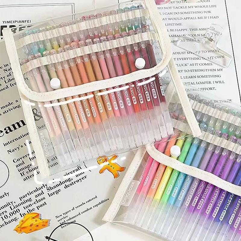 1 шт. Пенал большой вместимости для цветных ручек, сумка для хранения гелевых ручек для ручного учета, портативный чехол для канцелярских принадлежностей, вмещает 36/108 ручек