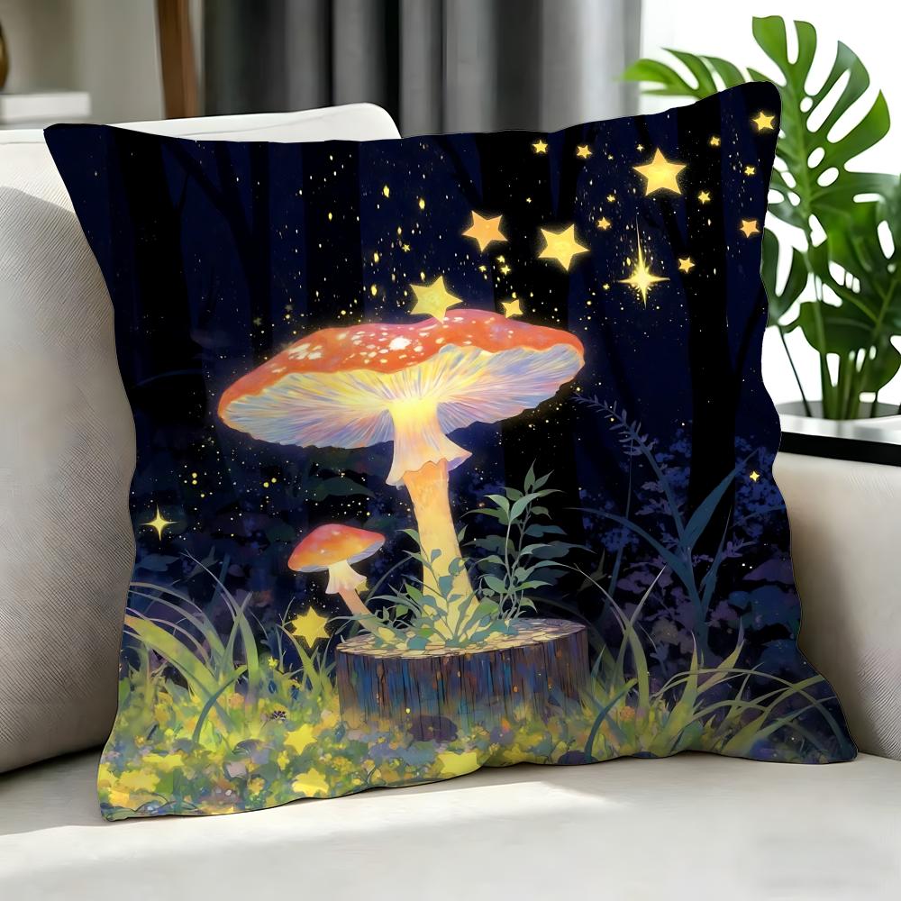 Plant MMushroom Cushion Cover Cushion Cover Set Pcs x x x Pillowcase Decorative Sofa Home Decor