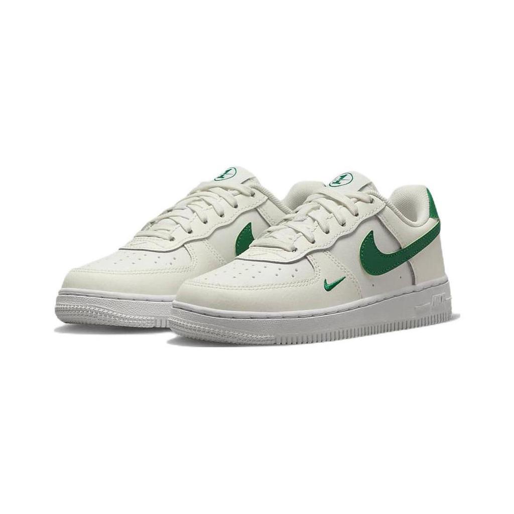 Nike Air Force 1 Se 40-летие Низкие Скейтбордические Кроссовки Бело-Зеленые Детские Возраст 3-7 Лет FJ2887-101