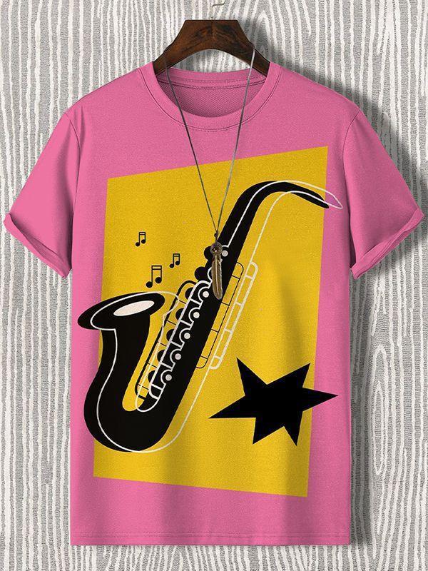 Plus Size Fashion Women T-shirt Music 3d T Shirt Black White Streetwear Casual Short Sleeve Men's Clothing Party Tees Tops