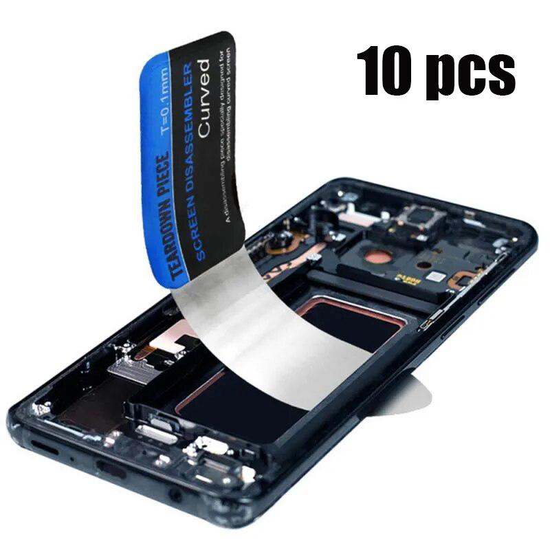 Steel Metal Mobile Phone Repairing Tool Ultra Thin Flexible Mobile Phone Curved LCD Screen Disassemble Opening Pry Card Tool 10pc
