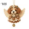 DIY Hanging Decoration Craft Crochet Animal Angel Ornament Kit, Yarn Pendant with Tutorials Christmas Tree Charm & Yarn, Cute Handmade for Adults