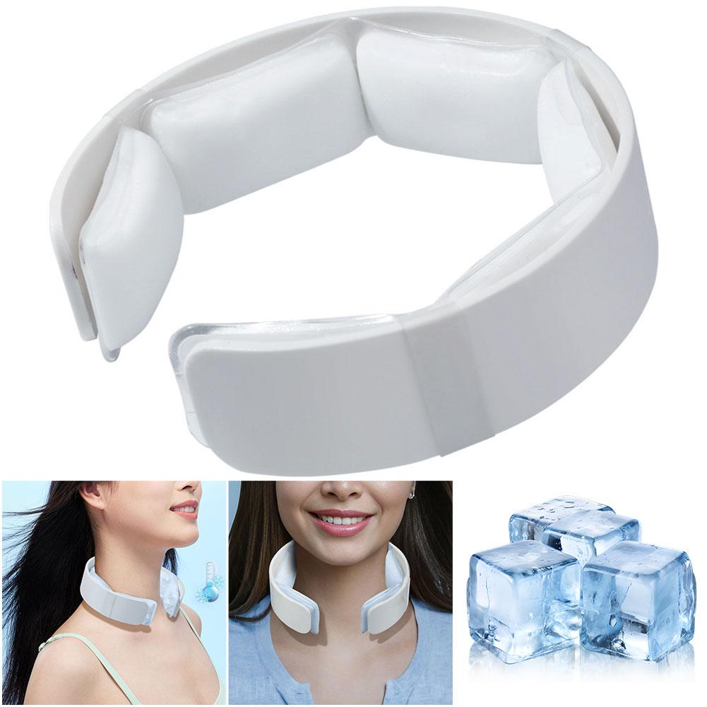 Reusable Neck Cooling Ring Summer Cooler Rings Wearable Portable Ice Cushion Tube Ice Ring Neck Cooling Wrap for Outdoor Fishing