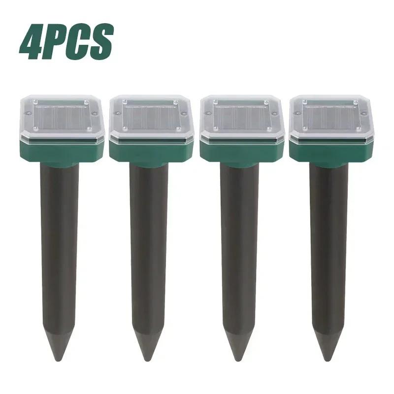 1/2/4 шт. Ультразвуковой отпугиватель вредителей на солнечной батарее, водонепроницаемый, отпугиватель кротов, змей, мышей, грызунов для улицы, сада, двора, фермы
