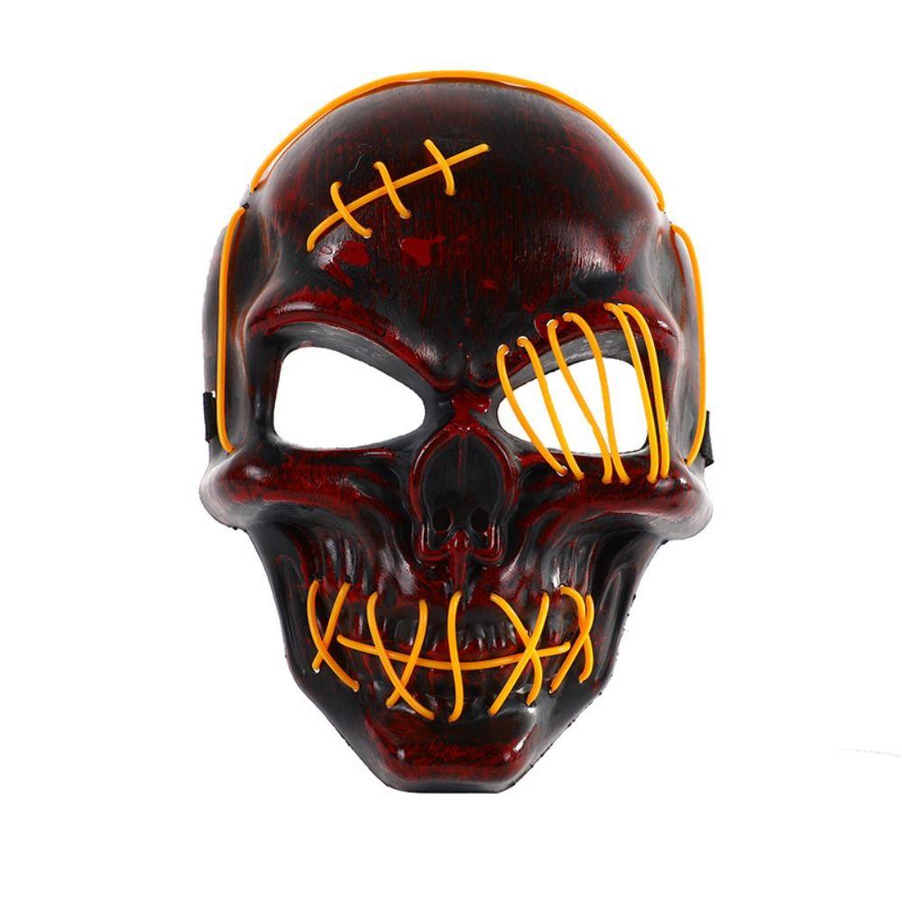 Headwear Skull Glowing Mask PP Costume Props Gothic Full Face Mask  Party Supplies