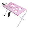 Cat Nail Trimming Sling Pet Grooming Table with Foldable Stand, Adjustable Strap, Hammock, 8-Hole Bathing Restraint Net Washing Station