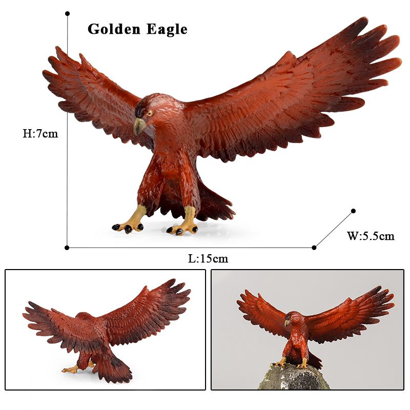 Oenux Дикие Птицы Животные Лес Ночной Орел Кондор Фигурки ПВХ Фигурка Садовое Украшение Образование Миниатюрная Игрушка Подарок для Ребенка