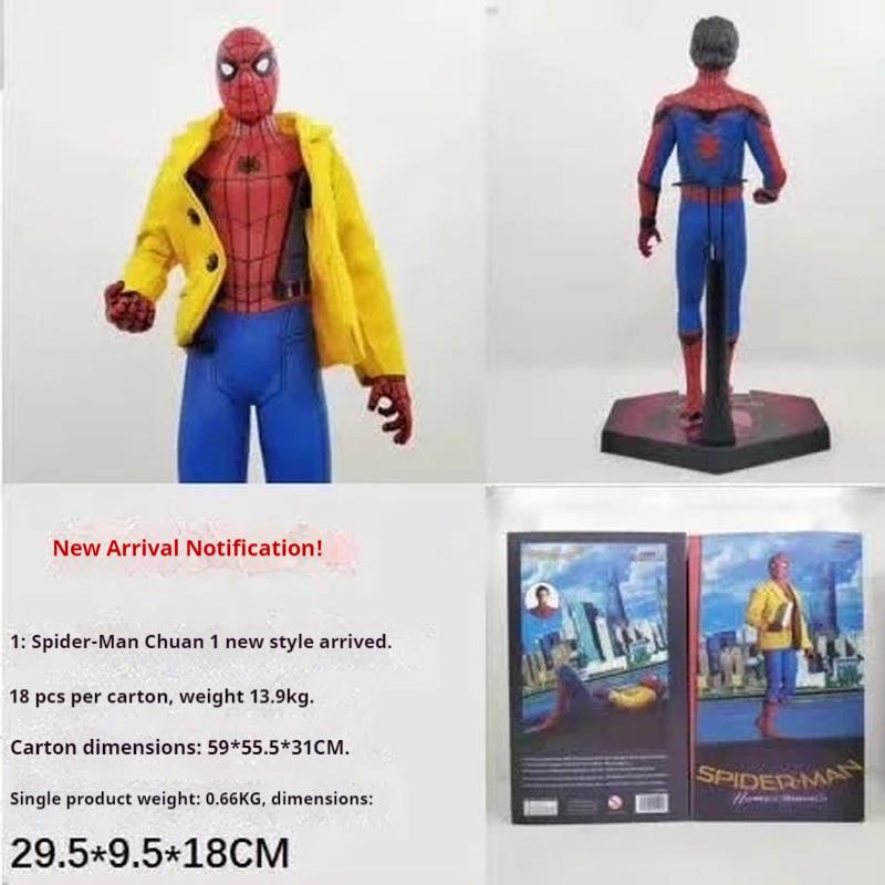 Мстители: Статуя Человека-паука Homecoming в масштабе 1/6 с настоящей одеждой, разработанная для сезона «Назад в школу», в качестве декоративной фигурки или модели
