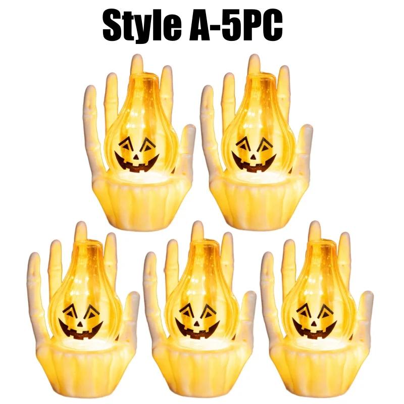 Жуткая атмосфера декор Хэллоуин тыквенный светильник рука призрака свет новый реквизит жуткая обстановка решение для украшения вечеринки