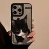Couple Trendy Cool Cat and Dog Suitable for Apple 16 Promax Mobile Phone Case Personalized Iphone14 Anti Fall 13 Mirror 15 Hard