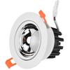 LED Downlight Aluminum Adjustable Angle Dustproof Ceiling Embedded Spotlight for Living Room