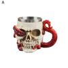 Novelty Beer Mug Skull Shape Realistic Octopus Tentacles Stainless Steel Medieval Halloween Party Wine Cup Whisky Shot Glasses Drinking Cup