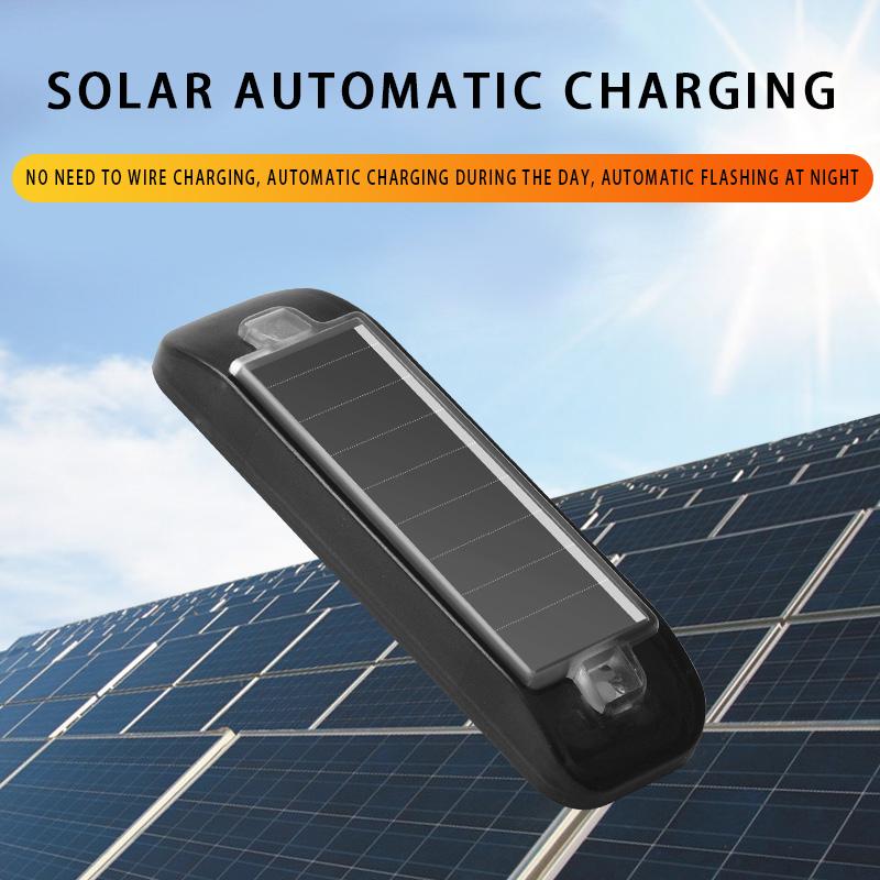 Anti-Theft Alarm LED Light for Car Motorcycles Solar Power in-Night Caution Lamp LED Flashlight Indicator Strobe Warning Light