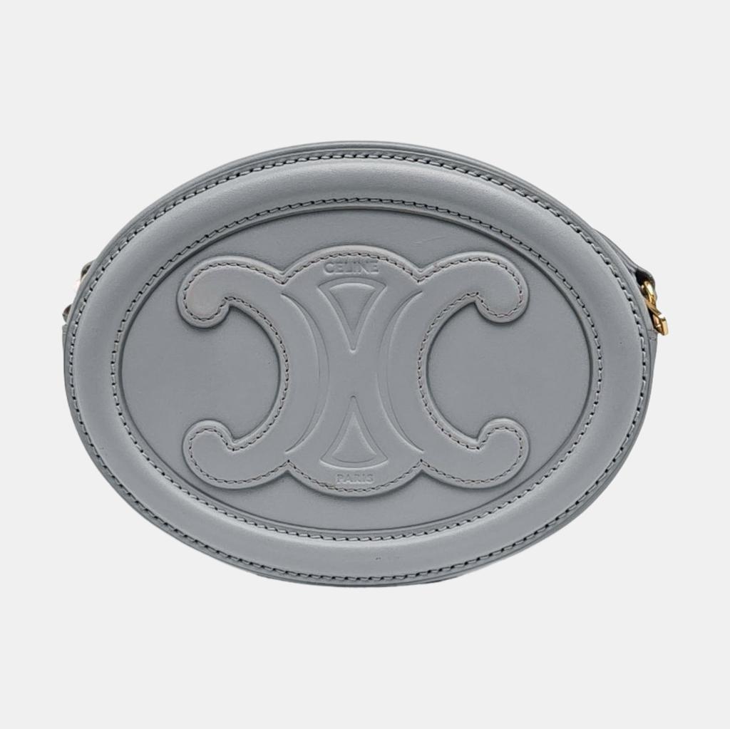 [Pre-Owned] Cuir Triomphe Embossed Smooth Calfskin Shoulder Crossbody Bag - Very Good #1PAQR9X