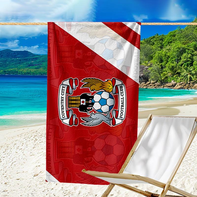 Newcastle United Crest Printed Beach Towel, Super Soft Microfiber, Perfect Gift Birthday, for Pool, Beach, Travel, for family and friends