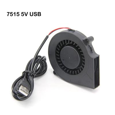 75ммx15мм 7515 DC 5В USB Вентилятор Охлаждения Турбонагнетатель 15мм Бесщеточный 3D Принтер Для Охладителя Экструдера Инвертор Мощности Воздушный Насос ПК ЦП