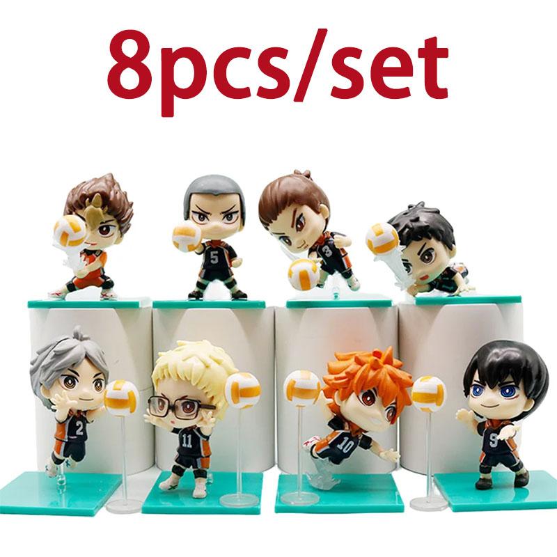 2 шт. - 8 шт./комплект Haikyuu!! Аниме Модель Кукла Волейбол Мальчики Экшен Аниме Фигурки Модель Игрушки Фанаты Коллекционные Подарки