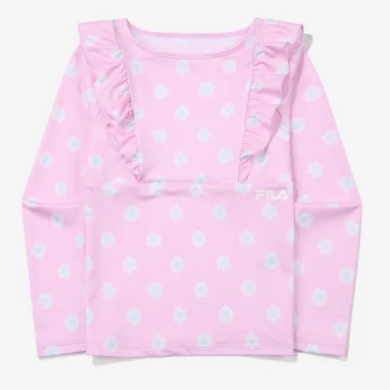 [fila Kids] Flower Rash Guard Setup  Fk2swf2a16f Epk  q0zFk2swf2a16fEpk