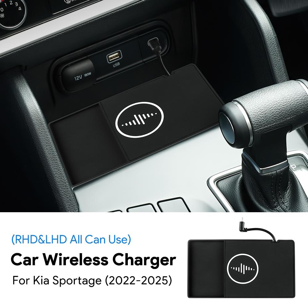 Для Kia Sportage NQ5 5 2022 2023 2024 2025 Держатель для зарядки мобильного телефона 15 Вт Плата зарядки Беспроводное зарядное устройство для автомобиля