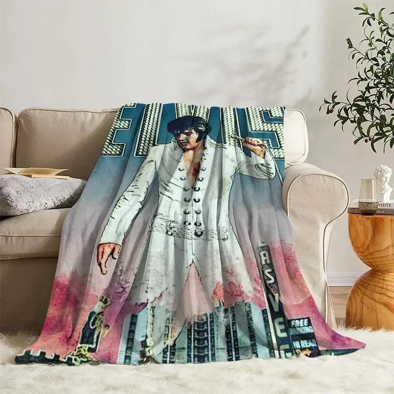 Fleece Throw Blanket Elvis Bedspread on the Bed Decorative Sofa Blankets for Winter Bedroom Decoration Boho Home Decor