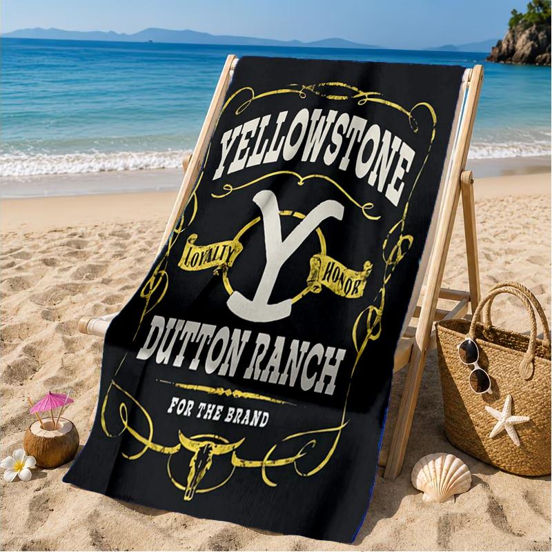 Yellows-tone Dutton Ranch Beach Towel, Microfiber Beach Towel, Perfect For Pool, Beach, Travel, Home Decor Beach Party Fan gifts