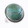 Natural Tibetan Turquoise Gemstone Handmade 925 Sterling Silver Ring S.8.5 c3M40