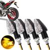 4 шт. мигалки-индикаторы для мотоцикла, 15 светодиодных индикаторов сигнала, янтарный мини-мигалка, 12 В, водонепроницаемый мотоцикл (Новая версия)