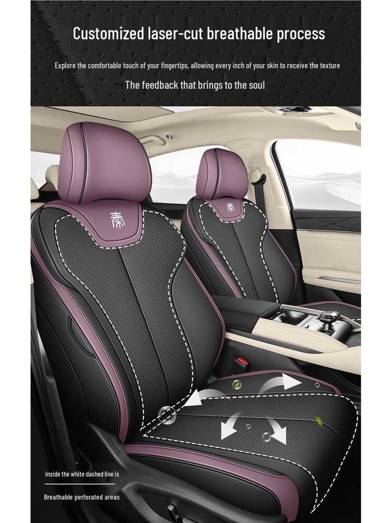 Breathable, full-coverage car seat cover for BYD Qin L, suitable for all seasons. Qin L D-MI cushion.
