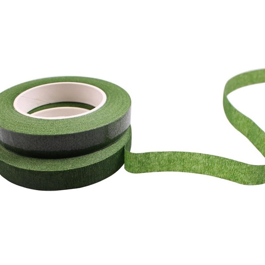 3 Rolls 30M Self-adhesive Green Paper Tape Grafting Film Floral Stem For Garland Wreaths DIY Craft Artificial Silk Flower