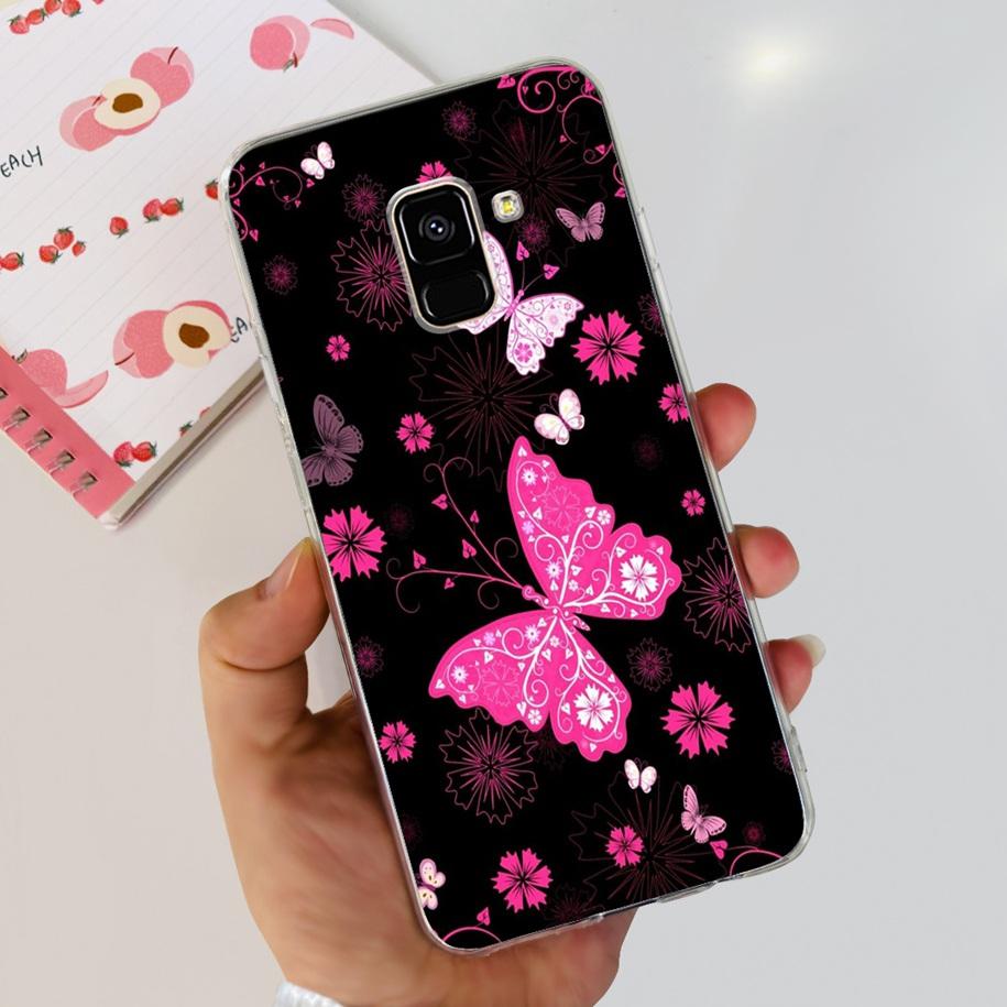Чехол для Samsung Galaxy A6 A8 Plus 2018 Чехол Модный Бабочка Мягкий Прозрачный ТПУ Чехол для Телефона Для Samsung A6+ A8+ A 6 A 8 2018 Funda
