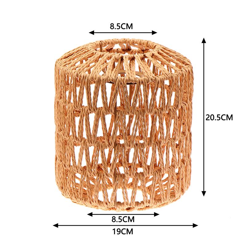 1 шт. Винтажный подвесной абажур Ручной работы Плетеный абажур Для гостиной Спальни Отеля Светильник из искусственного ротанга