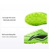 Li Ning Детские футбольные кроссовки с низким верхом Детские кроссовки Флуоресцентный-Ванильно-зеленый YKGV002-3