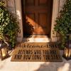 Праздничный коврик из кокосового волокна Не для входа для украшения дома