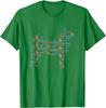 Norwegian Buhund Word Cloud Silhouette Graphic Print Men's Cotton T-Shirt Casual Trip Tee