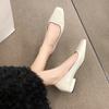 Fashion Woman Spring Casual Square Toe Low Soft Soled Shoes Lolita Ballerina Flats Female Elegant French Retro Mary Janes