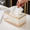 Rectangular Luxury Tissue Box Metal Decoration Napkin Holder Napkin Storage Box Bathroom