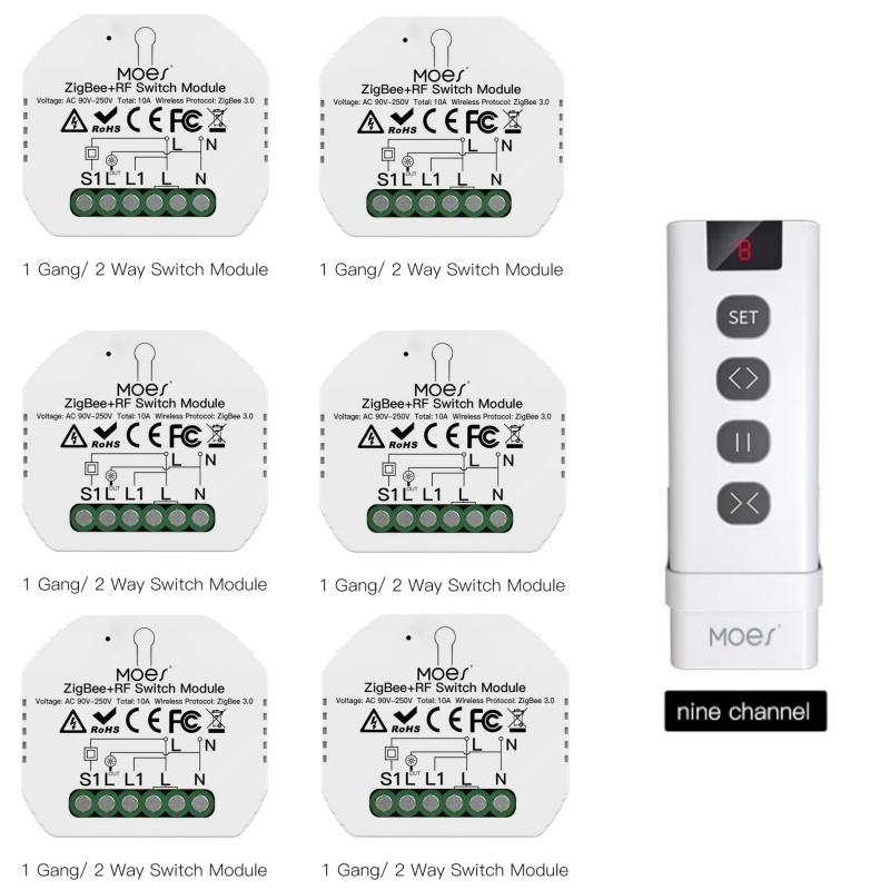 MOES Умный RF ZigBee 3.0 DIY Модуль Переключателя Tuya Smart Life Приложение Удаленное Управление Работает с Alexa Google Home Ассистент Голосовой Контроллер