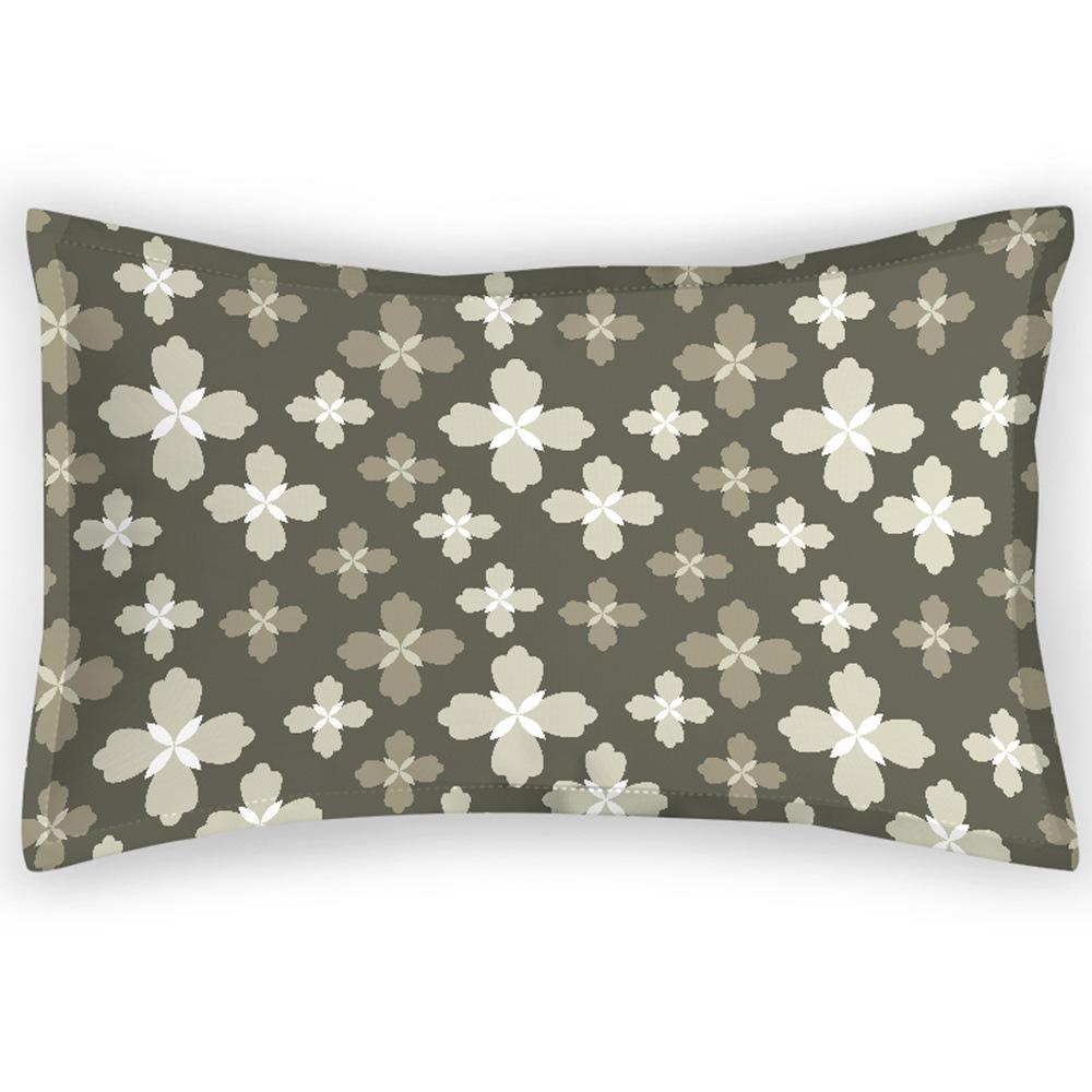 Шелковая летняя прохладная наволочка серый узор цифровая печать японская простая наволочка полиэстер сатин затемняющая наволочка