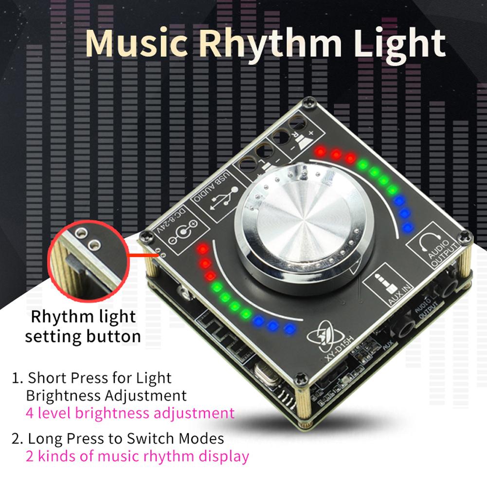 Плата стереоусилителя 15 Вт, динамик 1224 В, усилитель BT5.1, 3,5 мм, вход AUX USB U-диск