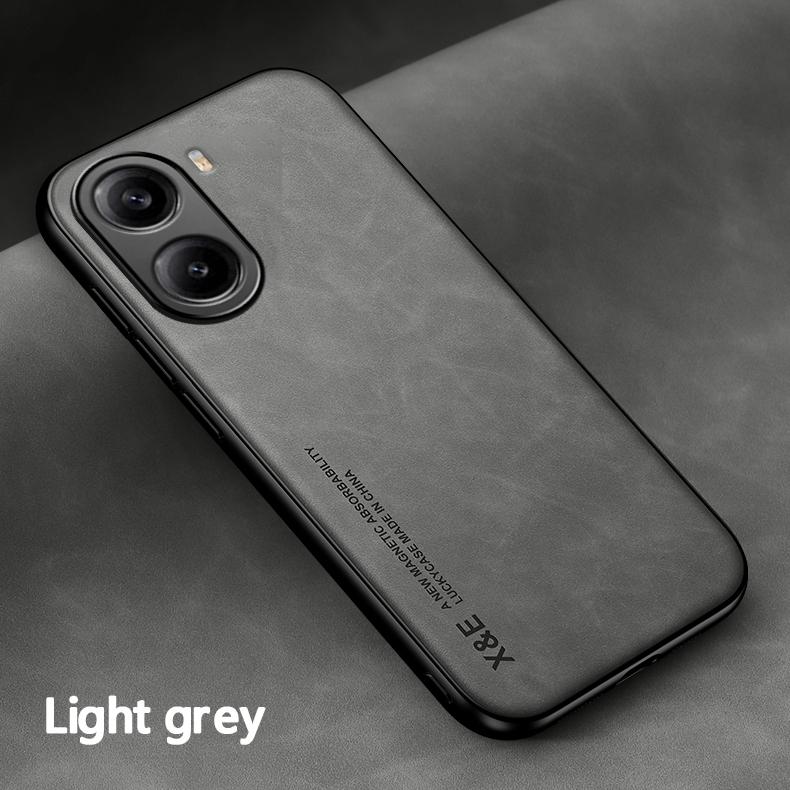 Противоударный магнитный чехол с ощущением кожи для Xiaomi Poco M7 4G Защитная крышка Задняя панель Coque Funda