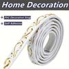 1 Home Decor Piece with Self-Adhesive Flexible Wall Decor and Border, 90‘ X 0.8’ - Peel and Stick Border Strip with 3D Embossing