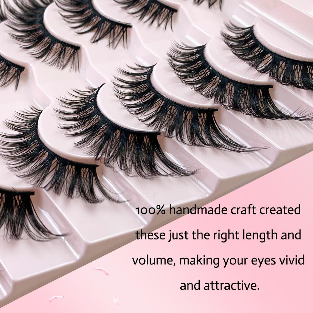 7 Pairs Lashes False Eyelashes Makeup Tools Natural Thick Volume Eyelashes Beauty Fluffy Eyelashes Fox