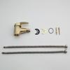 Brushed Gold Stainless Steel Single Hole Ceramic Bathroom Bidet Faucet Wash Basin Sink Mixer Tap Waterfall Spout Hot & Cold